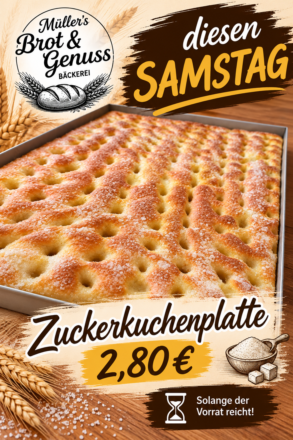 Zuckerkuchenplatte